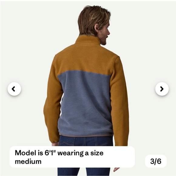 Patagonia Men's Medium Lightweight Synchilla Snap-T Fleece Pullover NWT Brown - Picture 5 of 7